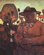 Paula Modersohn-Becker old Poorhouse Woman with a Glass Bottle (nn03) oil painting picture wholesale